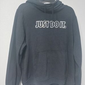 Men's Nike Gray Pullover Hoodie with Logo Size XL